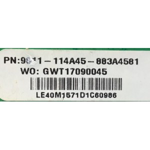 MAIN FUENTE PARA TV AOC / NUMERO DE PARTE 9011-114A45 / MSD3463-T4C1 / GWT17090045 / 9011-114A45-883A4581 / SMT40M1571021BE267 / MODELO LE40M1571